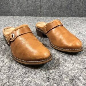 Red Wing Clog Shoes Womens Size 7 D Brown Leather Slip On Comfort Casual